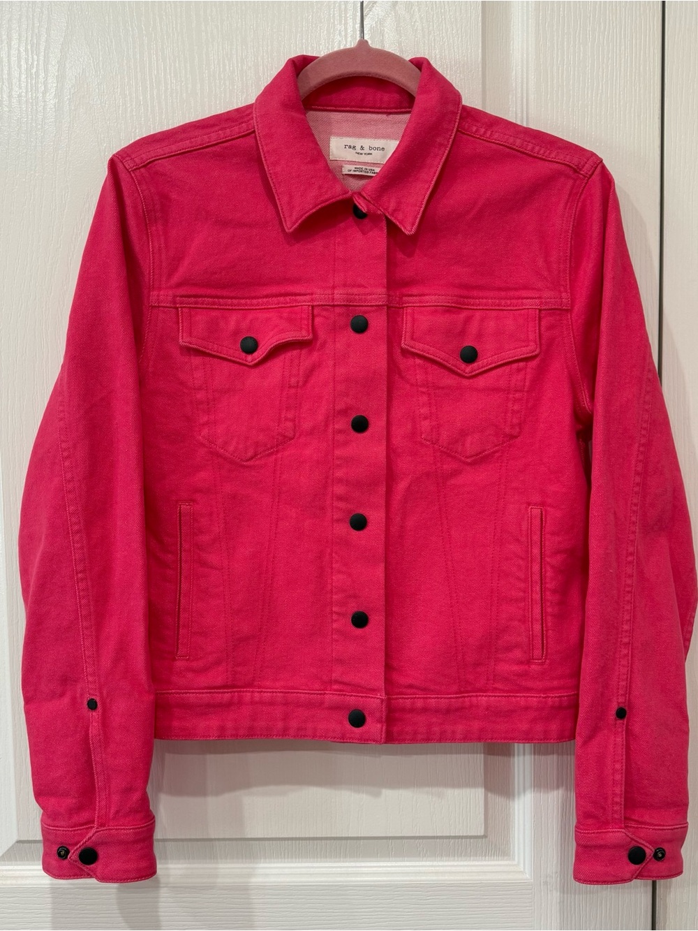 rag & bone Vibrant Pink Denim Jacket